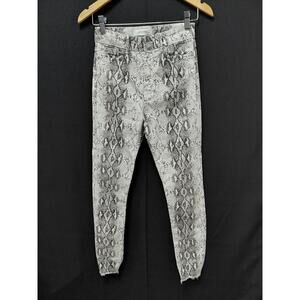 ZARA WOMAN Premium Denim Collection Snake Print Jeans Size 4